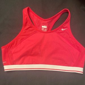 Nike-Pink/White, Size: Large (12-14)-Sports‎ Bra